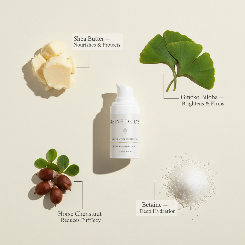 Botanical Lifestyle Shot — Reine de Lys Eye Cream
